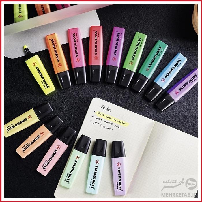 هایلایتر باس استابیلو بسته پانزده عددی STABILO BOSS Original Highlighter Set, Desk Set, 15-Colors, pastel & neon - تصویر 2