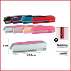 جامدادی دو زیپ مستعطیل کوچک مدل pa298-3