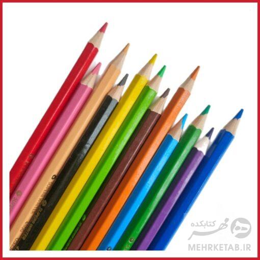 مداد رنگی 12 رنگ جعبه فلزی پیکاسو - تصویر 5