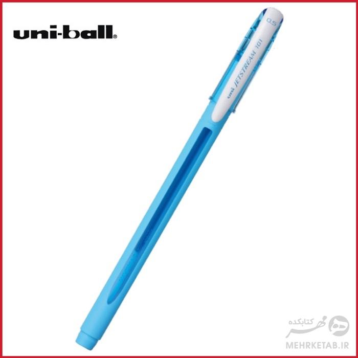 روان نویس یونی بال با رنگ بدنه پاستلی و رنگ نوشتار آبی مدل جت استریم  Uni-ball pastell body Jetstream 101 Ball Point Pens - تصویر 5