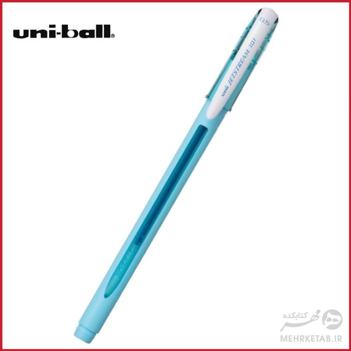 روان نویس یونی بال با رنگ بدنه پاستلی و رنگ نوشتار آبی مدل جت استریم  Uni-ball pastell body Jetstream 101 Ball Point Pens - تصویر 3