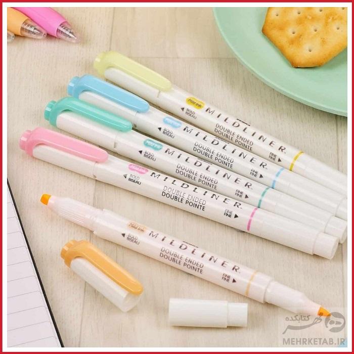 هایلایتر پاستلی دوسر زبرا Zebra , Thick & Fine Mildliner