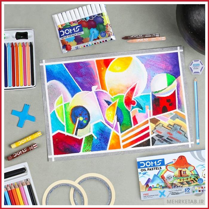 بسته هدیه لوازم نقاشی دامز مدل آرت  doms art strockes gift - تصویر 2