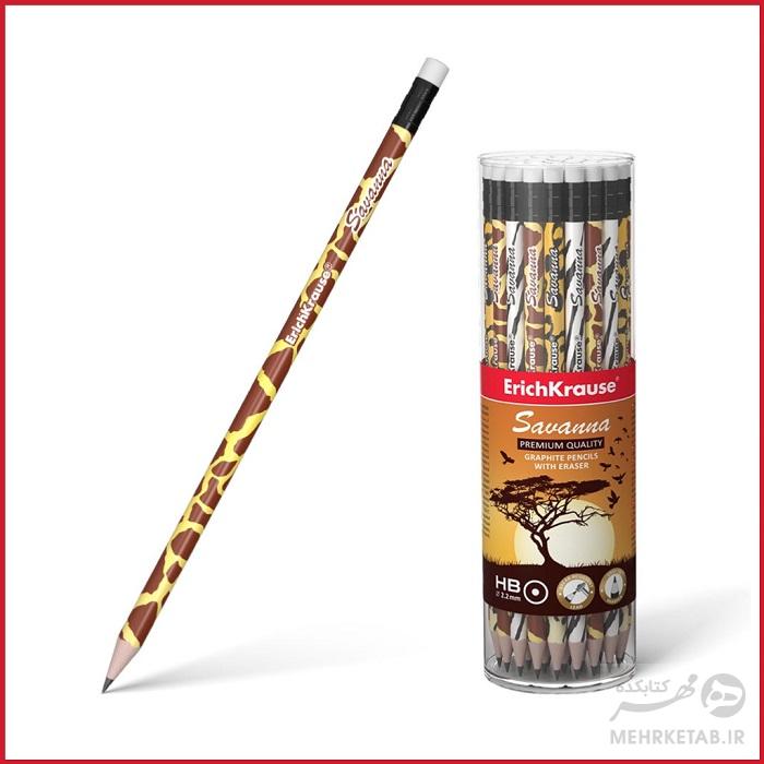 مداد پاک کن دار طرح حیوانات اریک کراوس ErichKrause savanna graphite pencil
