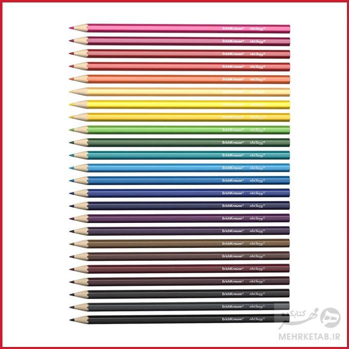 مداد رنگی 24 رنگ جعبه مقوایی اریک کراوس ErichKrause 24 colors color pencils - تصویر 3
