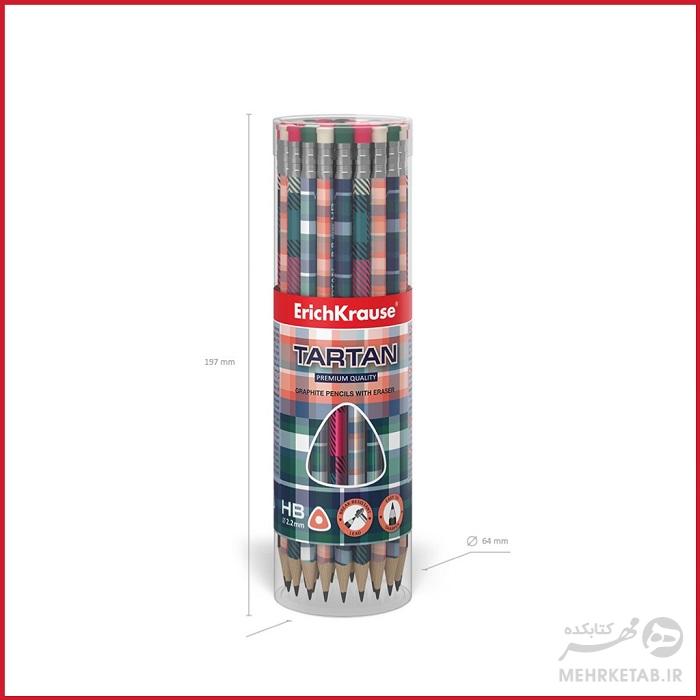 مداد مشکی پاک کن دار اریک کراوزه مدل تاراتان ErichKrause tartan  pencil - تصویر 3