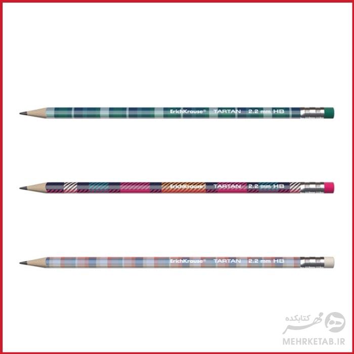 مداد مشکی پاک کن دار اریک کراوزه مدل تاراتان ErichKrause tartan  pencil - تصویر 2