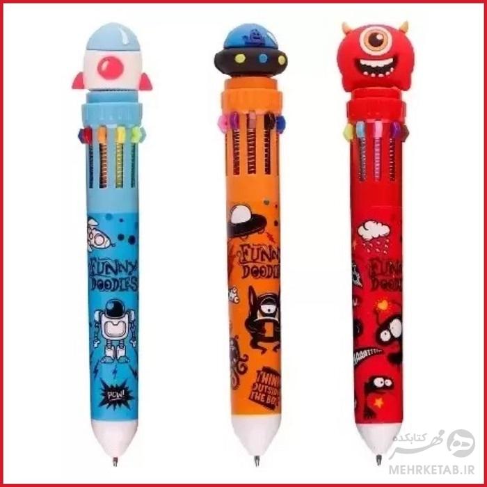 خودکار ده رنگ ام پی مدل فضانوردان ten -COLOUR space alien  Ballpoint pen  0.7 mm - تصویر 2