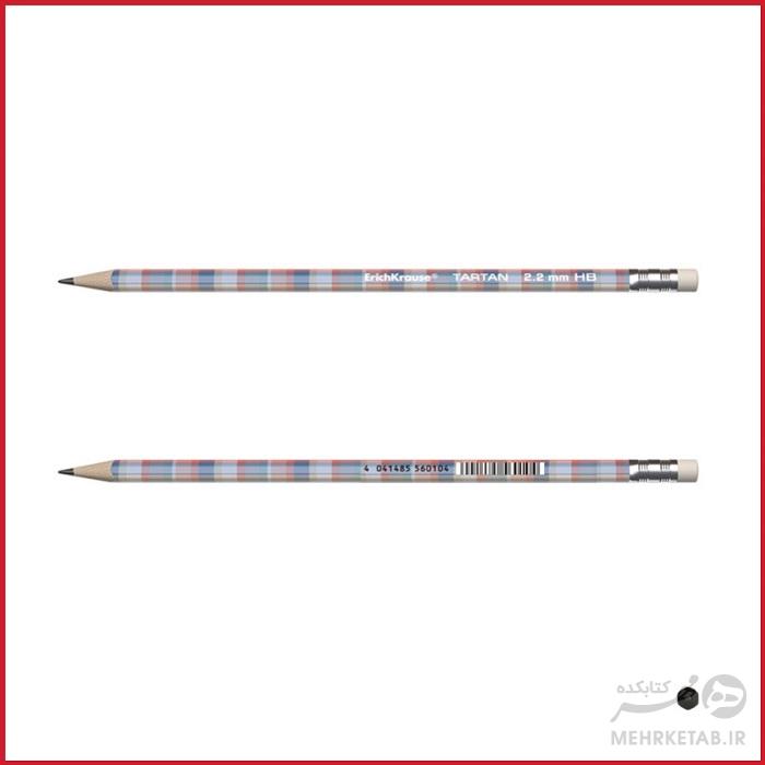 مداد مشکی پاک کن دار اریک کراوزه مدل تاراتان ErichKrause tartan  pencil - تصویر 4