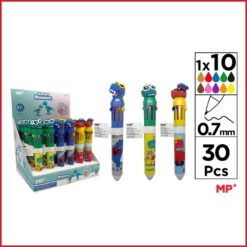 خودکار ده رنگ ام پی مدل دایناسورها ten -COLOUR FANTASY BALLPOINT PEN 0.7 mm.