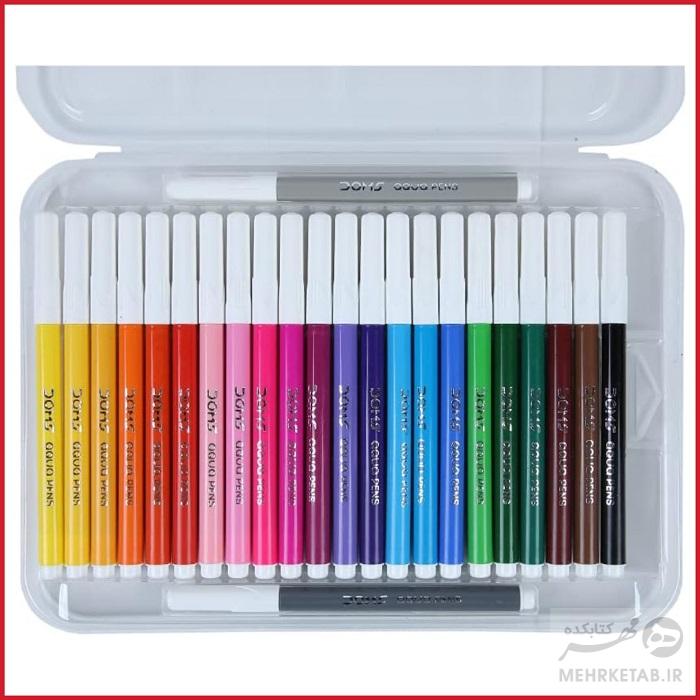 ماژیک 24 رنگ دامز doms 24 shades water colour pen - تصویر 3
