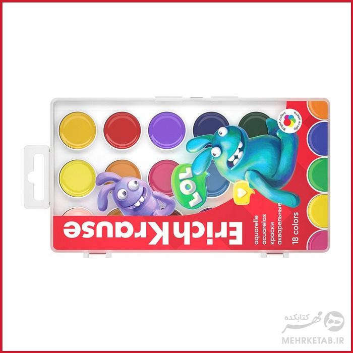 آبرنگ 18 رنگ  اریک کراوزه ErichKrause 18 color watercolors - تصویر 2