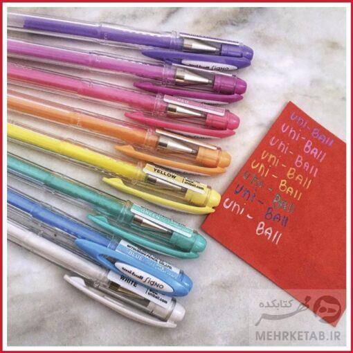 روان نویس رنگی یونی بال مدل آنجلیک  uni-ball Signo Angelic Colours Gel Ink Rollerball Pen - تصویر 2