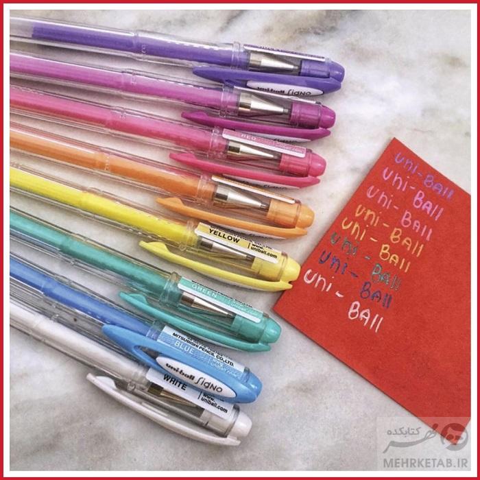 روان نویس رنگی یونی بال مدل آنجلیک  uni-ball Signo Angelic Colours Gel Ink Rollerball Pen - تصویر 2