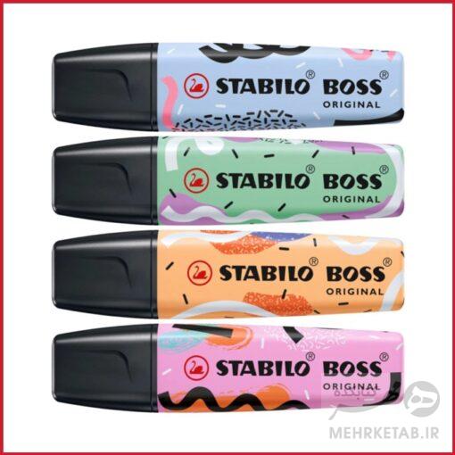 بلیستر چهار عددی هایلایتر پاستلی استابیلو با طراحی جو شینی Highlighter STABILO BOSS EDITION by Ju Schnee - تصویر 7