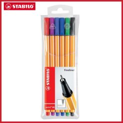 روان نویس نوک نمدی 6 رنگ استابیلو  Stabilo® Point 88 Color set of 6