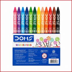 مداد شمعی 12 رنگ کوتاه دامس doms 12 colour wax crayons