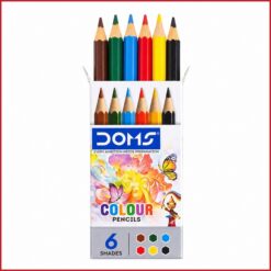 مداد رنگی 6 رنگ کوتاه دامس doms 6 colour pencils