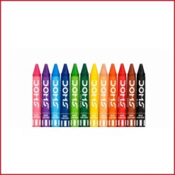 Alternative view of مداد شمعی 12 رنگ کوتاه دامس  doms 12 colour wax crayons