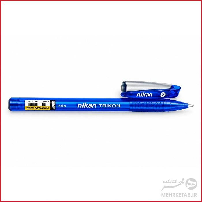 خودکار ده رنگ نیکان مدل تریکون nikan ballpoint pen box of 10 - تصویر 4