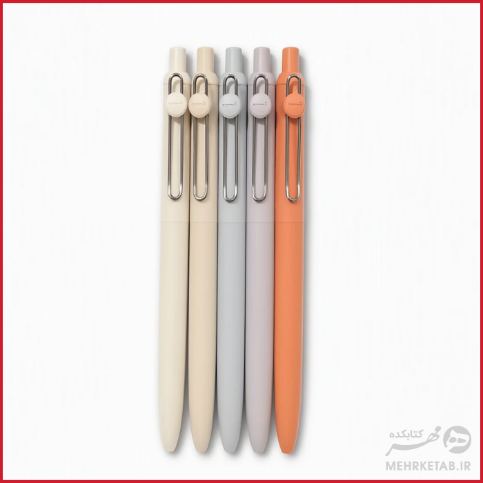 روان نویس یونیبال نوشتار آبی با رنگ بدنه پاستلی مدل زنتو uniball zento 0.7 mm roller ball pen