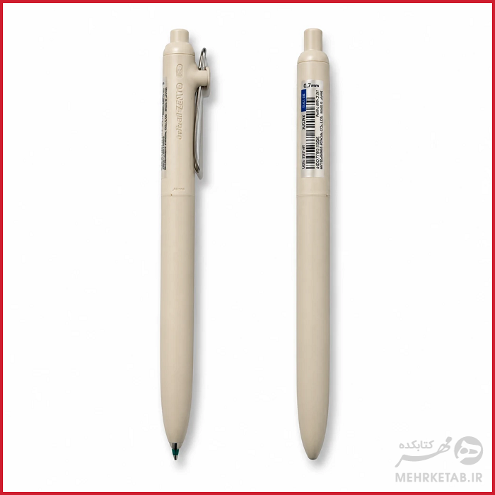 روان نویس یونیبال نوشتار آبی با رنگ بدنه پاستلی مدل زنتو uniball zento 0.7 mm roller ball pen - تصویر 4