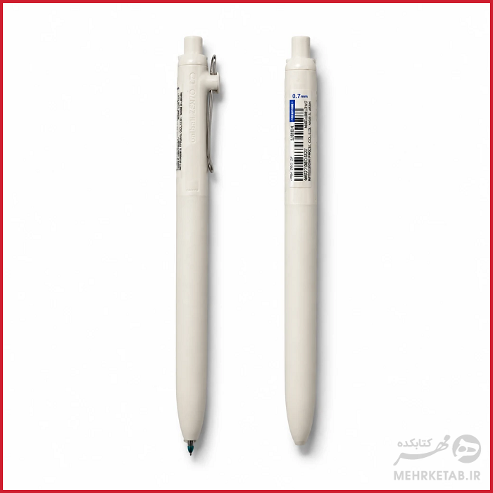 روان نویس یونیبال نوشتار آبی با رنگ بدنه پاستلی مدل زنتو uniball zento 0.7 mm roller ball pen - تصویر 2